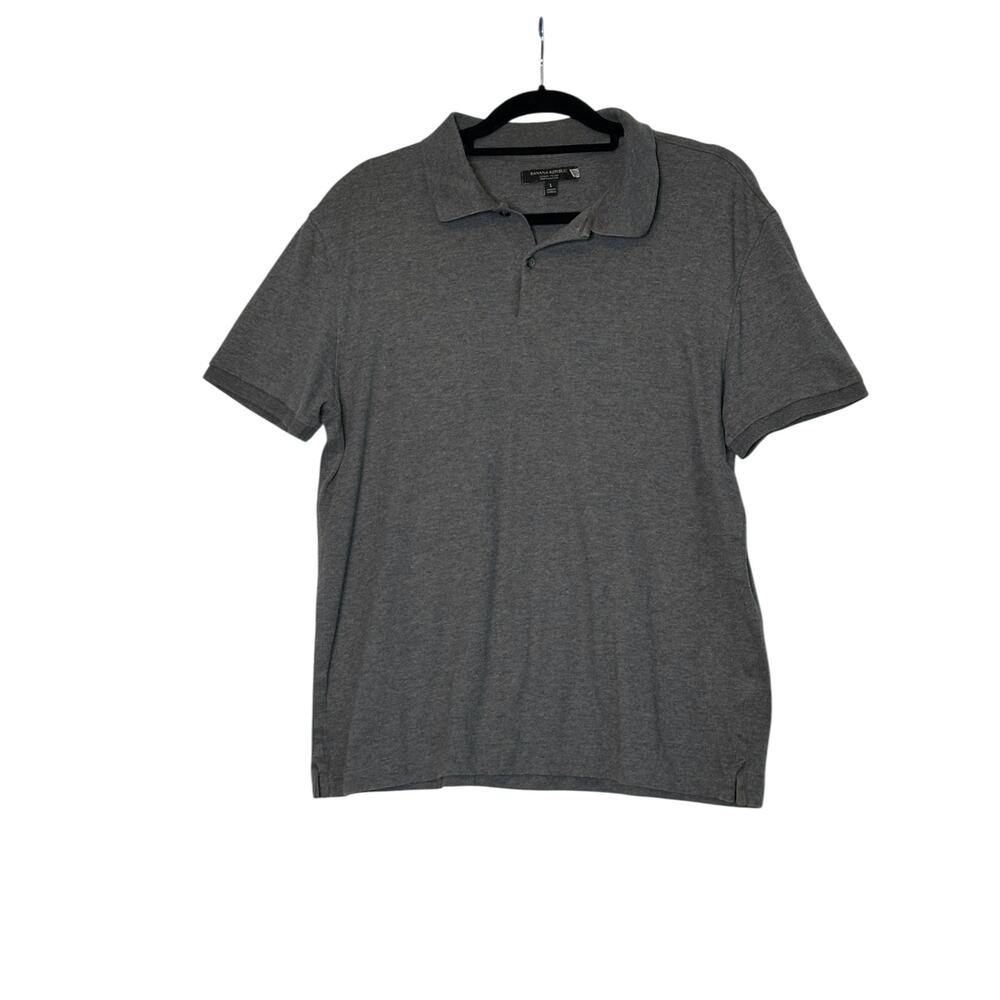 Banana Republic gray short sleeves polo shirt size Large